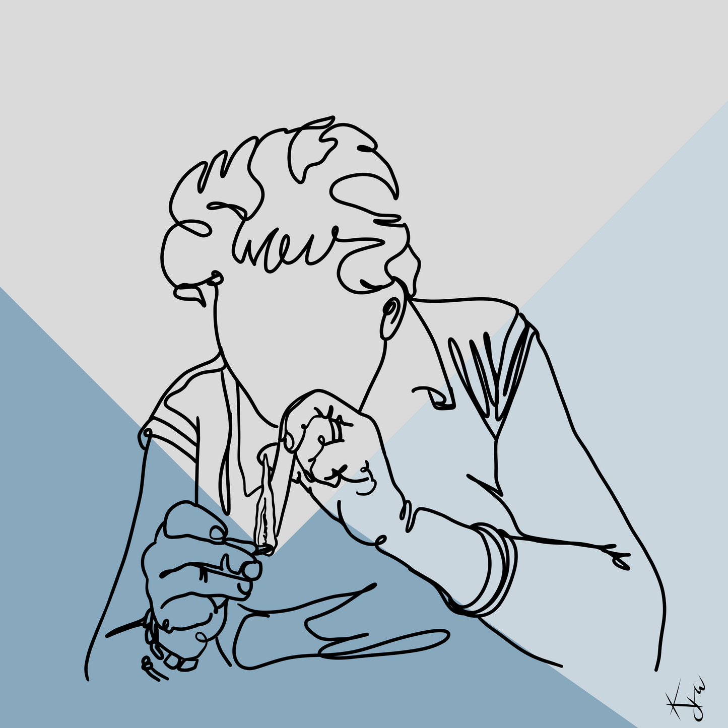 The Smoker Digital Print